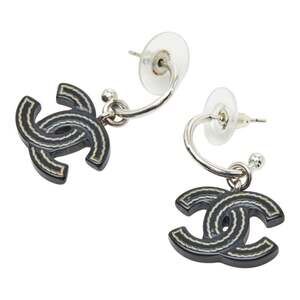 Chanel Cc Logo Earrings Silver-Tone #256856C58B
